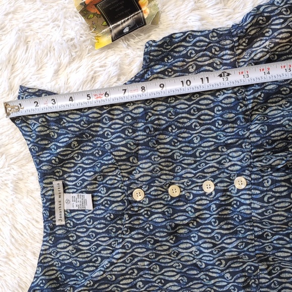 NWT Vintage Jonathan Martin Blue Abstract Button Down Romper Size 5/6 - Picture 12 of 14